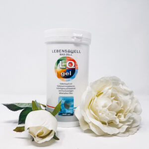 LQ-Gel-Nachfüller 500 ml mit zwei weißen Blumen