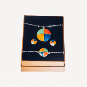 Lebensquell Schmuckset mit Kette, Armband und Ohrstecker silber